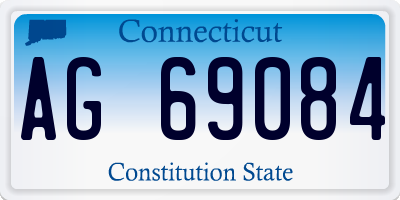 CT license plate AG69084