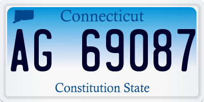 CT license plate AG69087