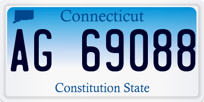 CT license plate AG69088