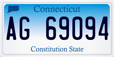 CT license plate AG69094