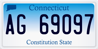 CT license plate AG69097