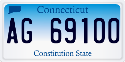 CT license plate AG69100