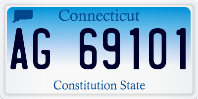 CT license plate AG69101