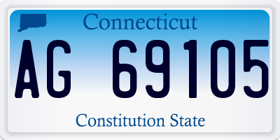 CT license plate AG69105