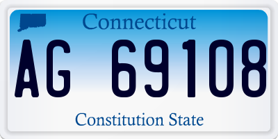 CT license plate AG69108