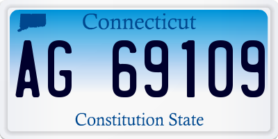 CT license plate AG69109