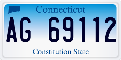 CT license plate AG69112