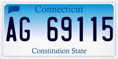CT license plate AG69115
