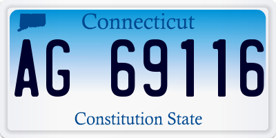 CT license plate AG69116