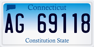 CT license plate AG69118