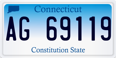 CT license plate AG69119