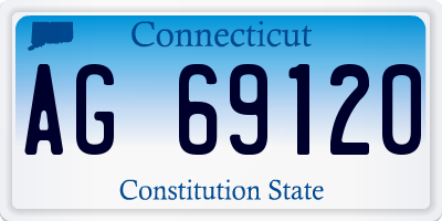 CT license plate AG69120