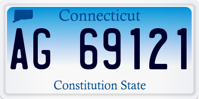 CT license plate AG69121