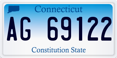 CT license plate AG69122