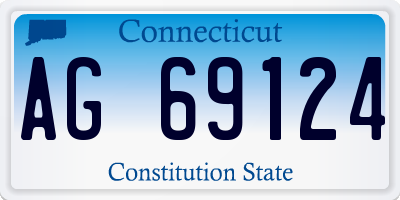 CT license plate AG69124