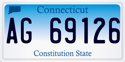 CT license plate AG69126