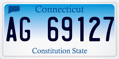 CT license plate AG69127