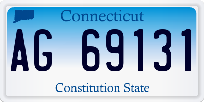 CT license plate AG69131