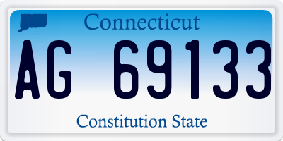 CT license plate AG69133