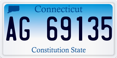 CT license plate AG69135
