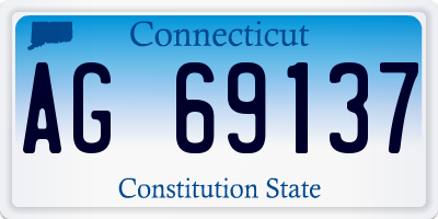 CT license plate AG69137