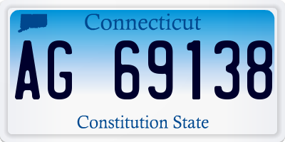 CT license plate AG69138