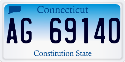 CT license plate AG69140