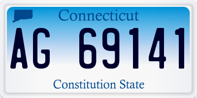 CT license plate AG69141