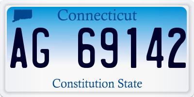 CT license plate AG69142