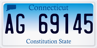 CT license plate AG69145