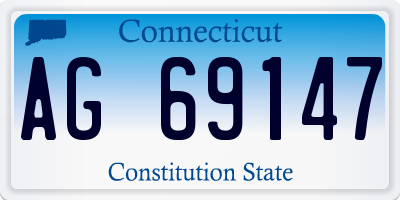CT license plate AG69147
