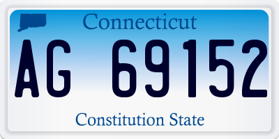 CT license plate AG69152