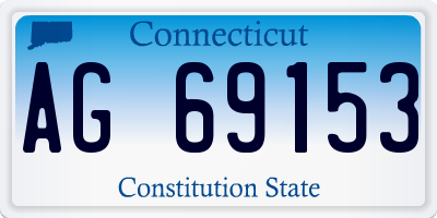 CT license plate AG69153