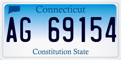 CT license plate AG69154