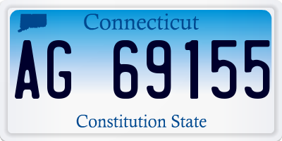 CT license plate AG69155
