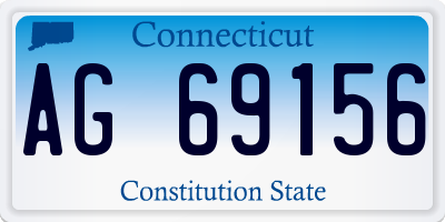 CT license plate AG69156