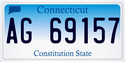 CT license plate AG69157