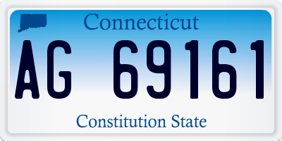 CT license plate AG69161