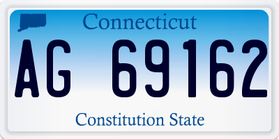 CT license plate AG69162