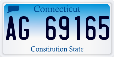 CT license plate AG69165