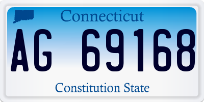 CT license plate AG69168
