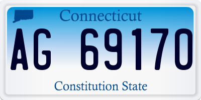 CT license plate AG69170