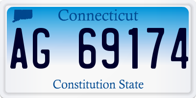 CT license plate AG69174