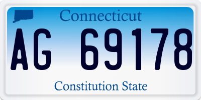 CT license plate AG69178