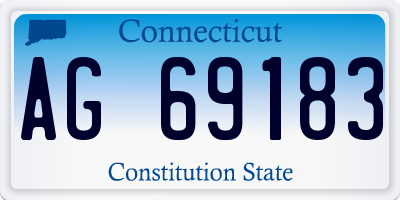 CT license plate AG69183