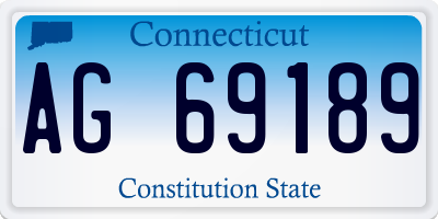 CT license plate AG69189