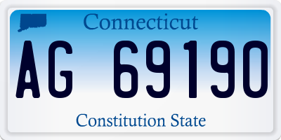 CT license plate AG69190