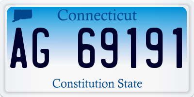 CT license plate AG69191