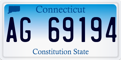 CT license plate AG69194