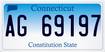 CT license plate AG69197